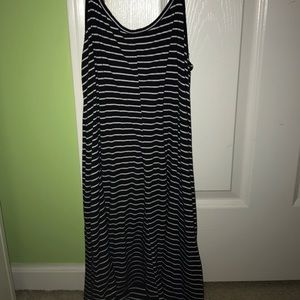 XS Forever 21 blue striped dress
